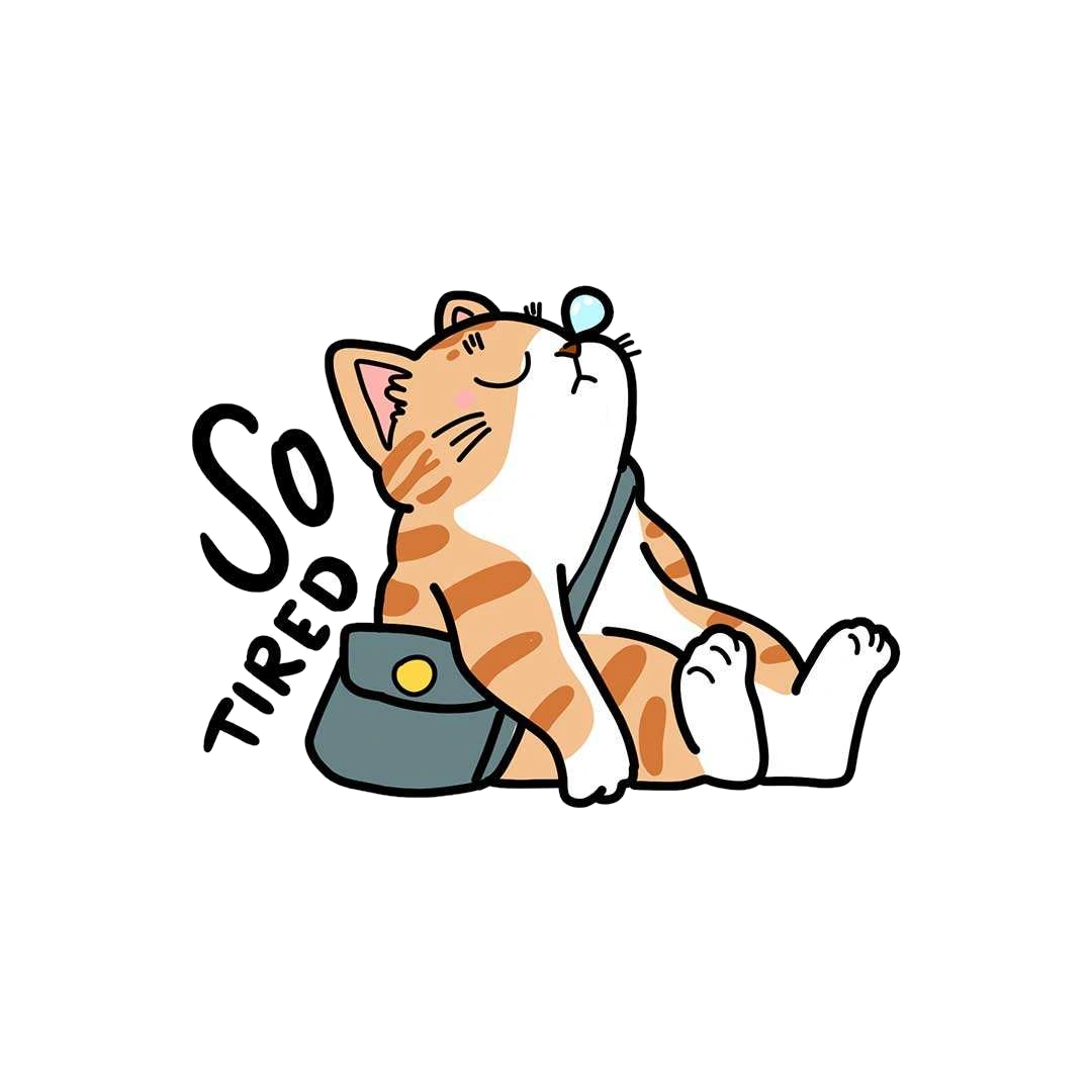 So Tired Sticker